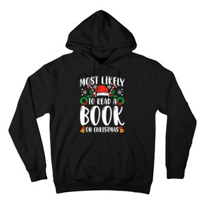 Most Likely To Read A Book On Christmas Matching Family Premium Hoodie