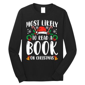 Most Likely To Read A Book On Christmas Matching Family Premium Long Sleeve Shirt