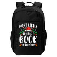 Most Likely To Read A Book On Christmas Matching Family Premium Daily Commute Backpack