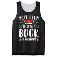 Most Likely To Read A Book On Christmas Matching Family Premium Mesh Reversible Basketball Jersey Tank