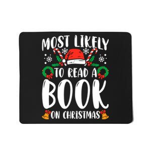 Most Likely To Read A Book On Christmas Matching Family Premium Mousepad