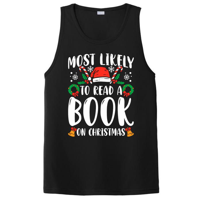 Most Likely To Read A Book On Christmas Matching Family Premium PosiCharge Competitor Tank