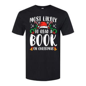 Most Likely To Read A Book On Christmas Matching Family Premium Softstyle CVC T-Shirt