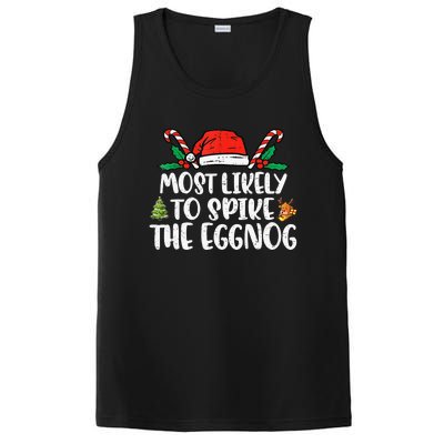 Most Likely To Spike The Eggnog Family Christmas Matching  PosiCharge Competitor Tank