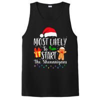 Most Likely To Start The Shenanigans Funny Family Christmas PosiCharge Competitor Tank