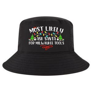 Most Likely To Ask Santa for Milwaukee Tools Christmas Xmas  Cool Comfort Performance Bucket Hat