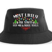 Most Likely To Ask Santa for Milwaukee Tools Christmas Xmas  Sustainable Bucket Hat