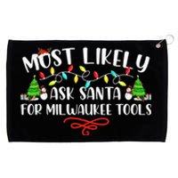 Most Likely To Ask Santa for Milwaukee Tools Christmas Xmas  Grommeted Golf Towel