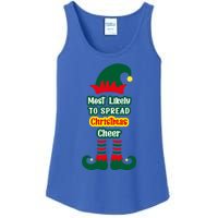 Most Likely To Spread Christmas Cheer Funny Gift Ladies Essential Tank