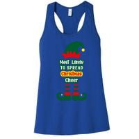 Most Likely To Spread Christmas Cheer Funny Gift Women's Racerback Tank