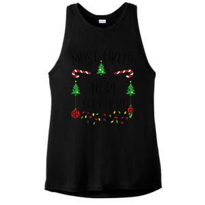 Most Likely To Be Scroogly Funny Christmas Family Matching Cute Christmas Fami Ladies PosiCharge Tri-Blend Wicking Tank