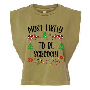 Most Likely To Be Scroogly Funny Christmas Family Matching Cute Christmas Fami Garment-Dyed Women's Muscle Tee