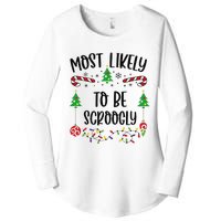 Most Likely To Be Scroogly Funny Christmas Family Matching Cute Christmas Fami Women's Perfect Tri Tunic Long Sleeve Shirt