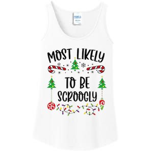 Most Likely To Be Scroogly Funny Christmas Family Matching Cute Christmas Fami Ladies Essential Tank