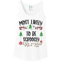 Most Likely To Be Scroogly Funny Christmas Family Matching Cute Christmas Fami Ladies Essential Tank