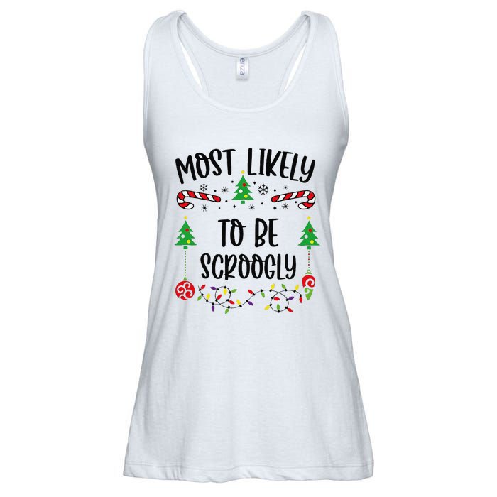 Most Likely To Be Scroogly Funny Christmas Family Matching Cute Christmas Fami Ladies Essential Flowy Tank