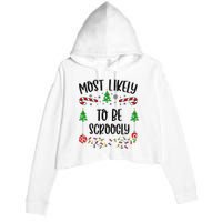 Most Likely To Be Scroogly Funny Christmas Family Matching Cute Christmas Fami Crop Fleece Hoodie