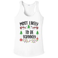 Most Likely To Be Scroogly Funny Christmas Family Matching Cute Christmas Fami Ladies PosiCharge Competitor Racerback Tank