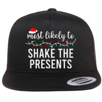 Most Likely To Christmas Matching Family Pajamas Funny Flat Bill Trucker Hat