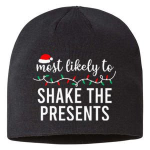 Most Likely To Christmas Matching Family Pajamas Funny Sustainable Beanie