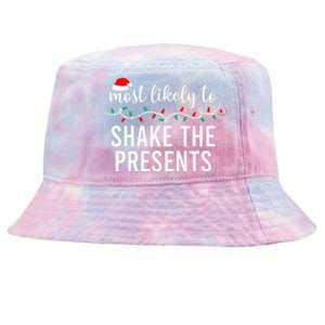 Most Likely To Christmas Matching Family Pajamas Funny Tie-Dyed Bucket Hat