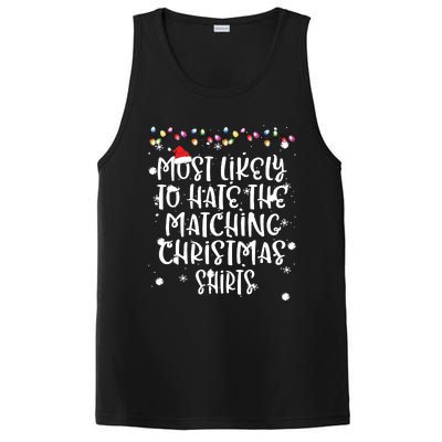 Most Likely To Hate Matching Christmas Funny Family Matching PosiCharge Competitor Tank