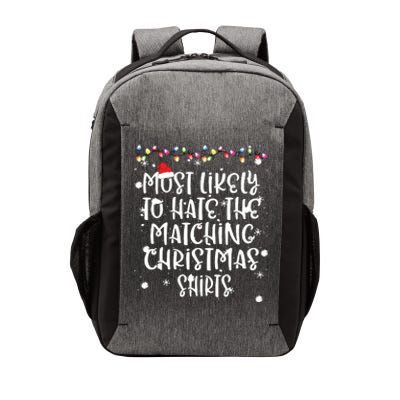 Most Likely To Hate Matching Christmas Funny Family Matching Vector Backpack