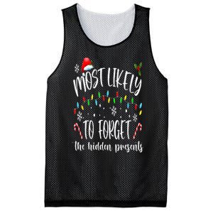 Most Likely To Forget The Hidden Presents Family Christmas Mesh Reversible Basketball Jersey Tank