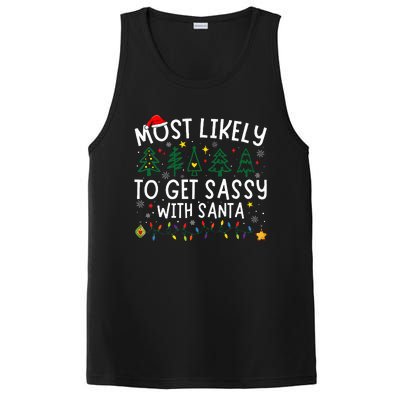 Most Likely To Get Sassy With Santa Matching Christmas PosiCharge Competitor Tank