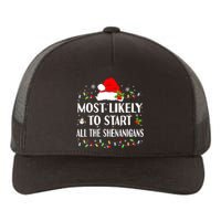 Most Likely To Start All The Shenanigans Funny Christmas Yupoong Adult 5-Panel Trucker Hat