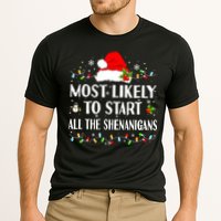 Most Likely To Start All The Shenanigans Funny Christmas Performance Shirt