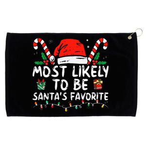 Most Likely To Christmas Be Santa's Favorite Matching Family Grommeted Golf Towel