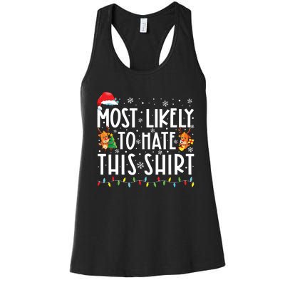 Most Likely To Hate This Shirts Family Christmas Pajamas Women's Racerback Tank