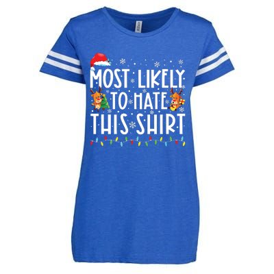 Most Likely To Hate This Shirts Family Christmas Pajamas Enza Ladies Jersey Football T-Shirt