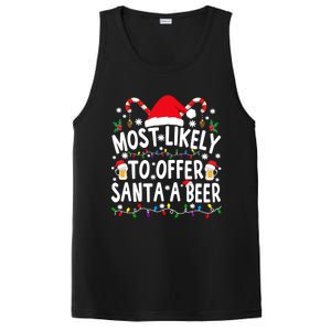 Most Likely To Offer Santa A Beer Funny Christmas Gift PosiCharge Competitor Tank