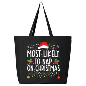 Most Likely To Nap On Christmas Family Christmas Pajamas 25L Jumbo Tote