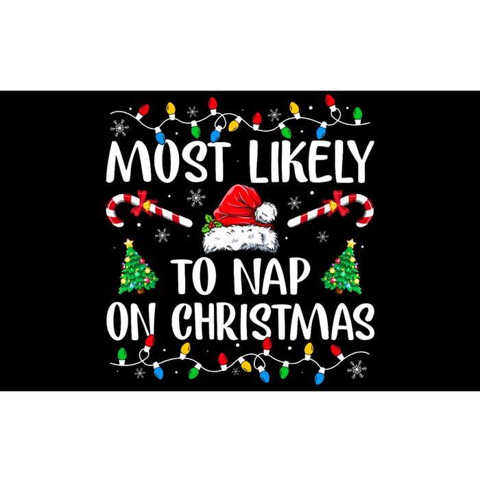 Most Likely To Nap On Christmas Family Matching Christmas Bumper Sticker