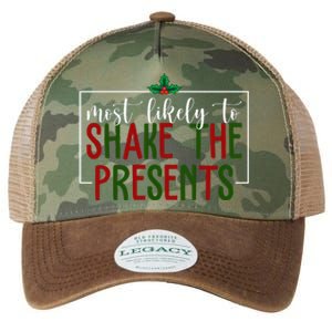 Most Likely To Shake The Presents Christmas Legacy Tie Dye Trucker Hat