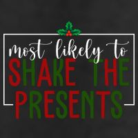 Most Likely To Shake The Presents Christmas 7 Panel Mesh Trucker Snapback Hat
