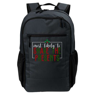 Most Likely To Shake The Presents Christmas Daily Commute Backpack