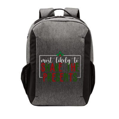 Most Likely To Shake The Presents Christmas Vector Backpack