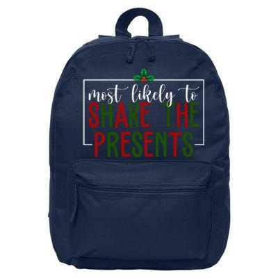 Most Likely To Shake The Presents Christmas 16 in Basic Backpack