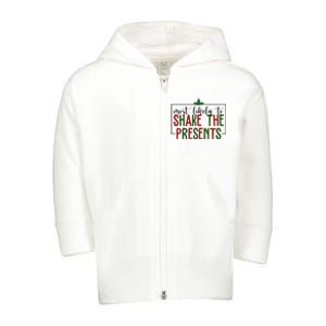 Most Likely To Shake The Presents Christmas Toddler Zip Fleece Hoodie