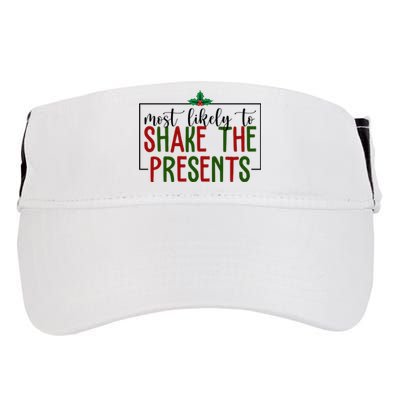 Most Likely To Shake The Presents Christmas Adult Drive Performance Visor