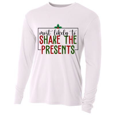 Most Likely To Shake The Presents Christmas Cooling Performance Long Sleeve Crew