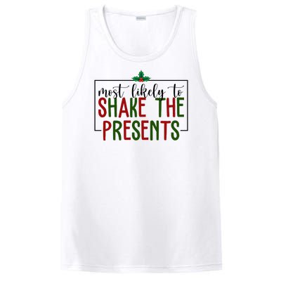 Most Likely To Shake The Presents Christmas PosiCharge Competitor Tank