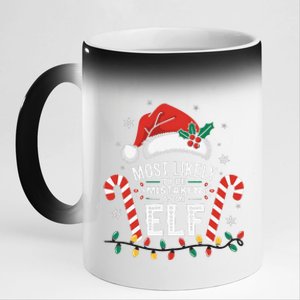 Most Likely To Be Mistaken As An Elf Christmas Family Squad 11oz Black Color Changing Mug