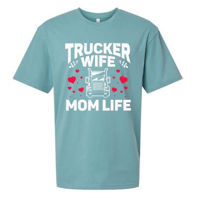 Mom Life Truckers Wife Proud Trucker Wife Gift Sueded Cloud Jersey T-Shirt