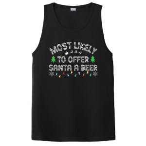 Most Likely To Offer Santa A Beer Funny Drinking Christmas PosiCharge Competitor Tank