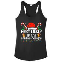 Most Likely To Eat Santas Cookies Family Christmas Holiday Ladies PosiCharge Competitor Racerback Tank